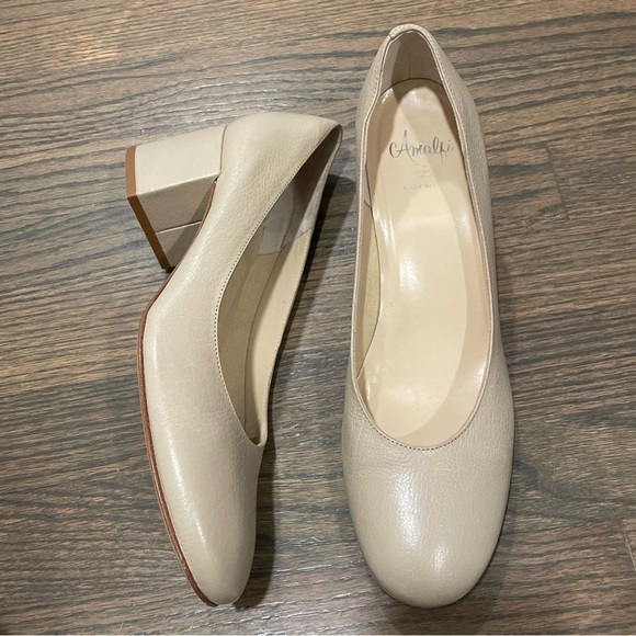 Amalfi by Rangoni Firenze Natural Leather Pumps Made in Italy Size 9.5 - Picture 1 of 14